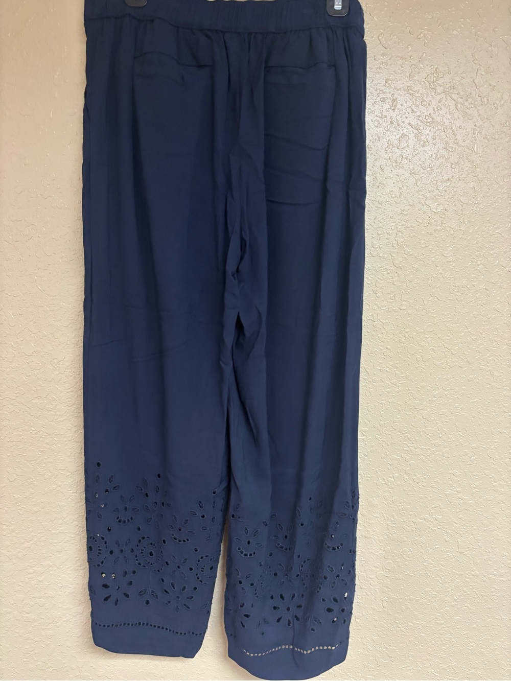 LOFT Navy Elastic Waist Pull-On Pants